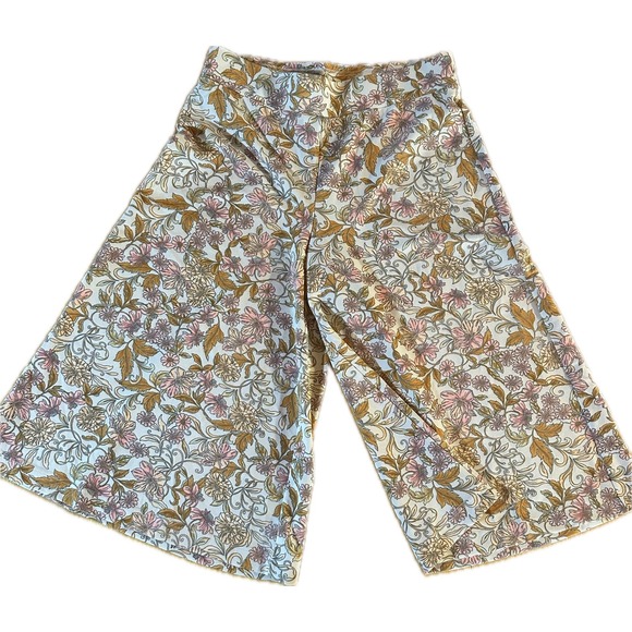 Isaac Mizrahi‎ Live! Petite Floral Knit Culotte Pants Wide-Leg Multicolor SP - Picture 1 of 5